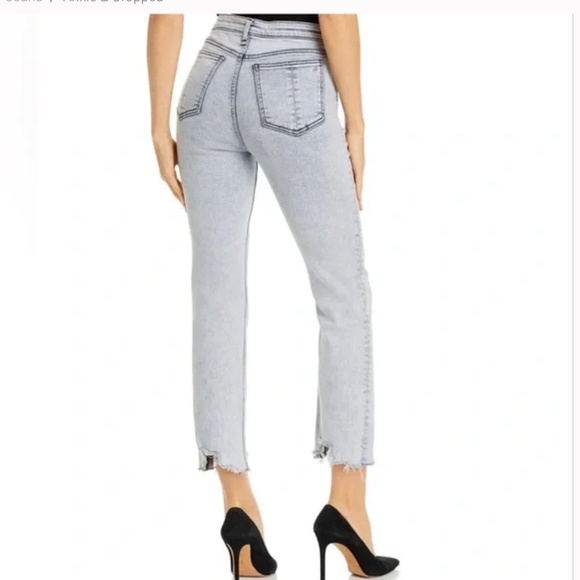 Rag & Bone Nina High Rise Ankle Flare Jeans in Marble White Size 26 - Picture 3 of 13